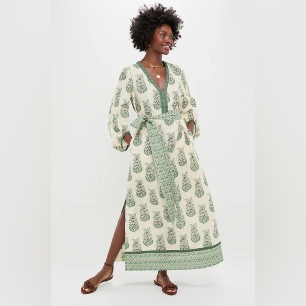 Tuckernuck Jade Terrace Cotton Linen Rollins Dress